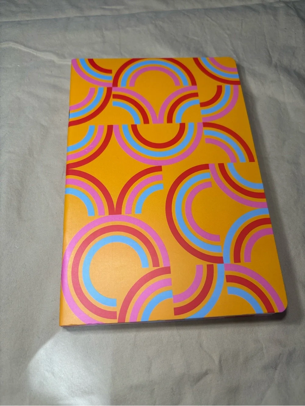 New 3 Pack Retro Arc Rainbow Notebook - Orange, Pink, Blue Journal Diary